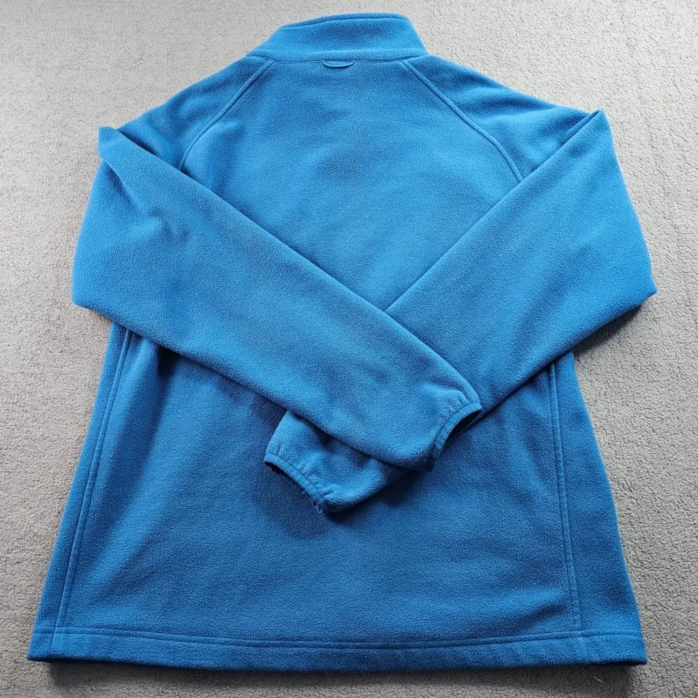 The North Face Fleece Jacket Men's Medium Blue Regular Fit Long‎ Sleeve Full Zip
